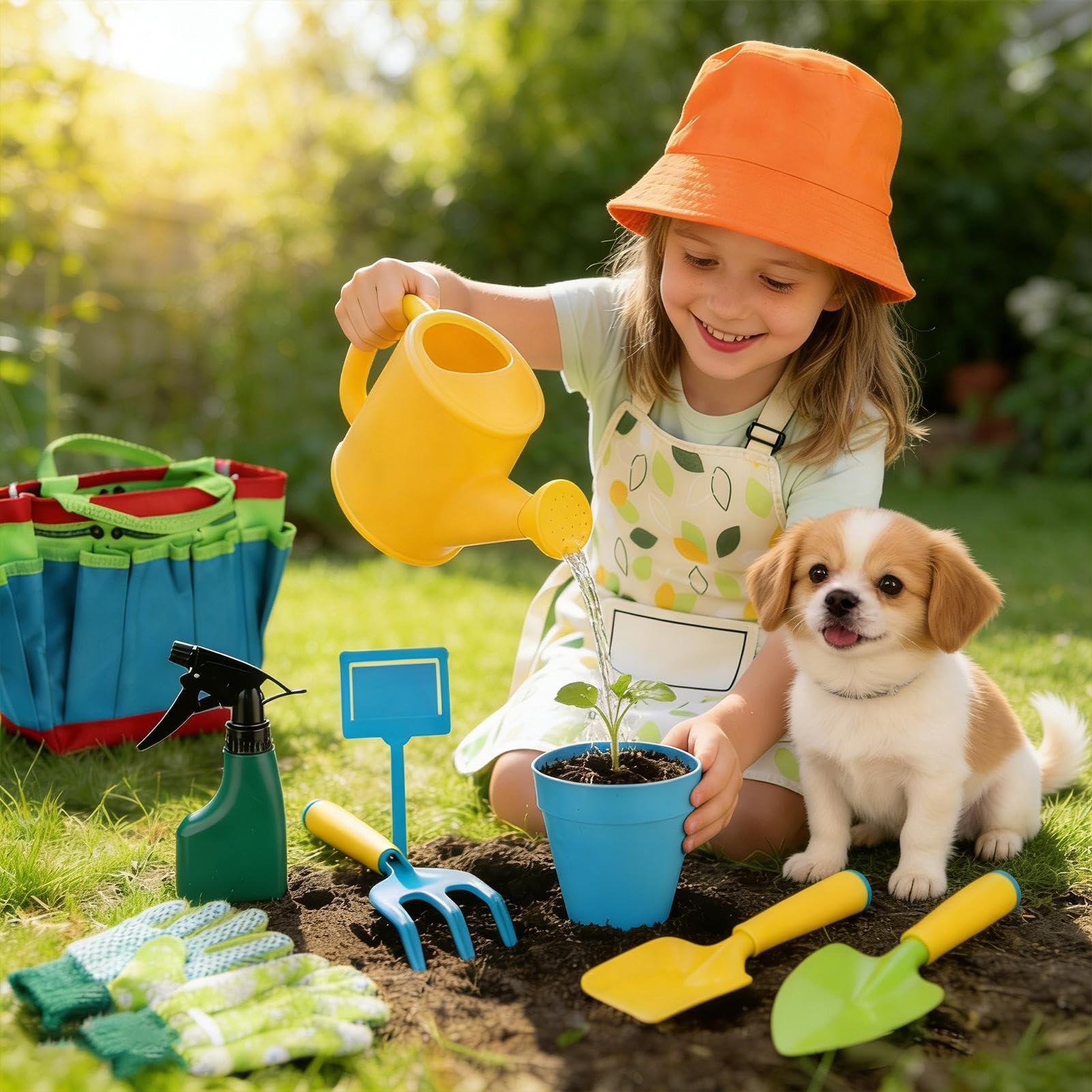 Outils de Jardinage pour Arrosoir et Râteau