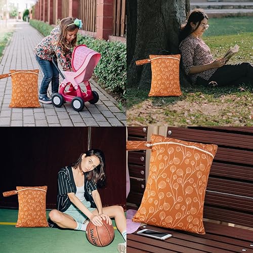 Miniatura 5 de Bolsa húmeda para bebé, traje de baño, bolsa de pañales y viajes, impermeable, reutilizable, a prueba de fugas, para ropa húmeda, trajes de baño,