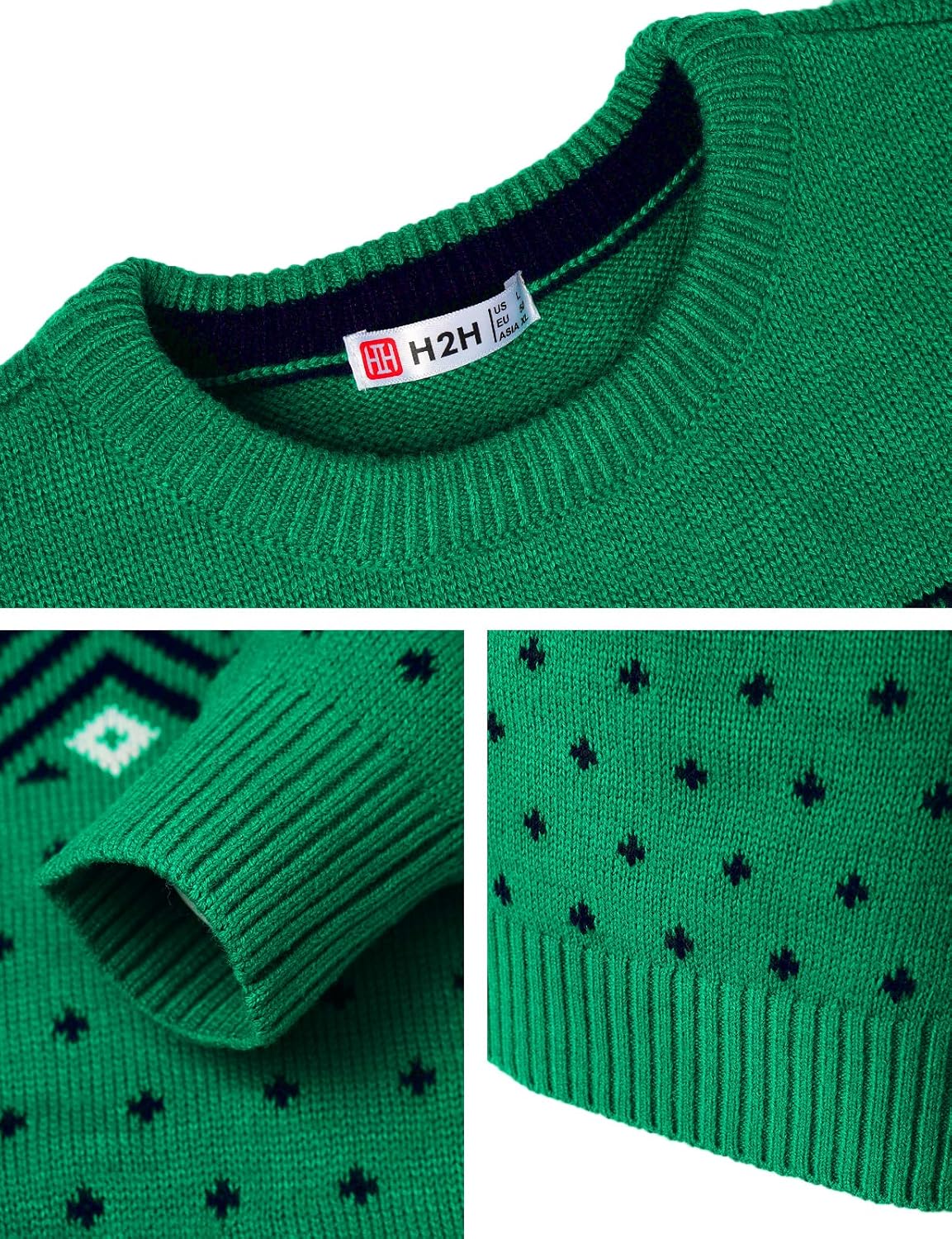 H2H Mens Casual Slim Fit Knitted Christmas Sweaters Holiday Party - Image 5