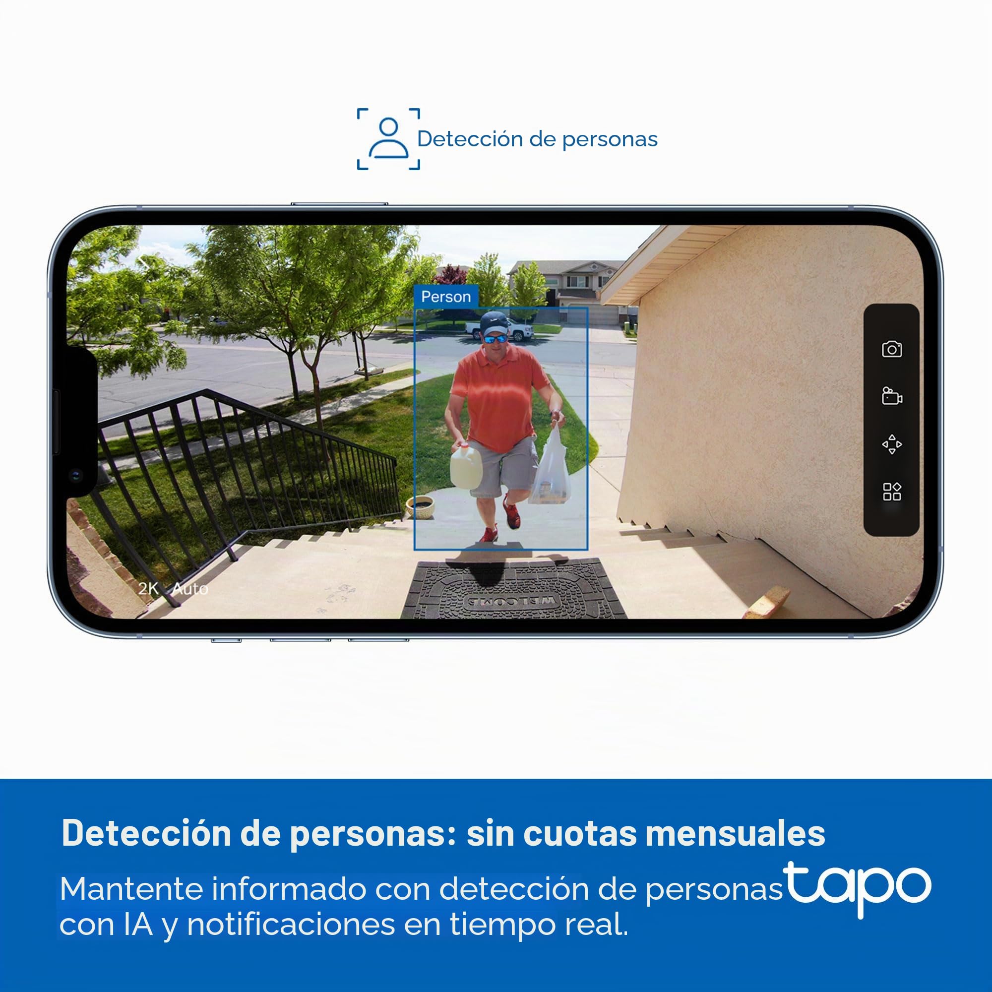 Tapo TP-Link C400 Kit - Cámara de batería para Exteriores con Base de Panel Solar, inalámbrica, 1080P, detección Gratuita de Personas/vehículos, Almacenamiento SD/Nube, visión Nocturna a Color, no