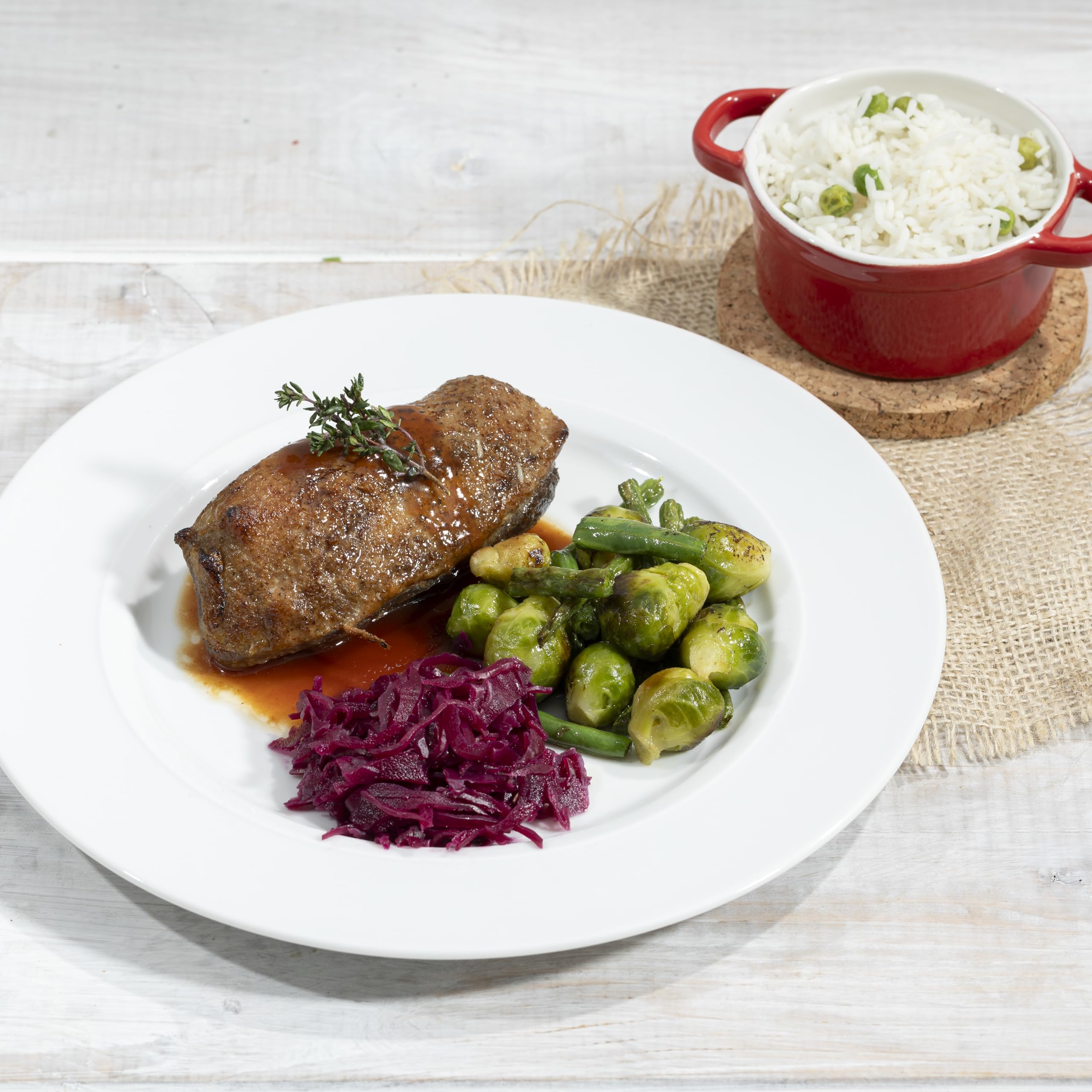 LANDPERLE Magret De Canard Confit ca. 640g | Entenbrust Confit | vakuum-gegart im eigenen Saft & Fett | Entenfleisch | ohne künstliche Zusatzstoffe Geschmacksverstärker u. Konservierungsstoffe (1)
