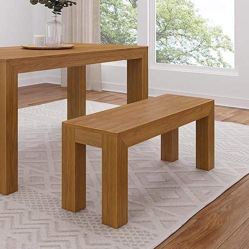 Plank+Beam Banco de comedor de 60 pulgadas para comedor, banco para mesa de 72 pulgadas, asiento de comedor, banco de madera al aire libre, banco de