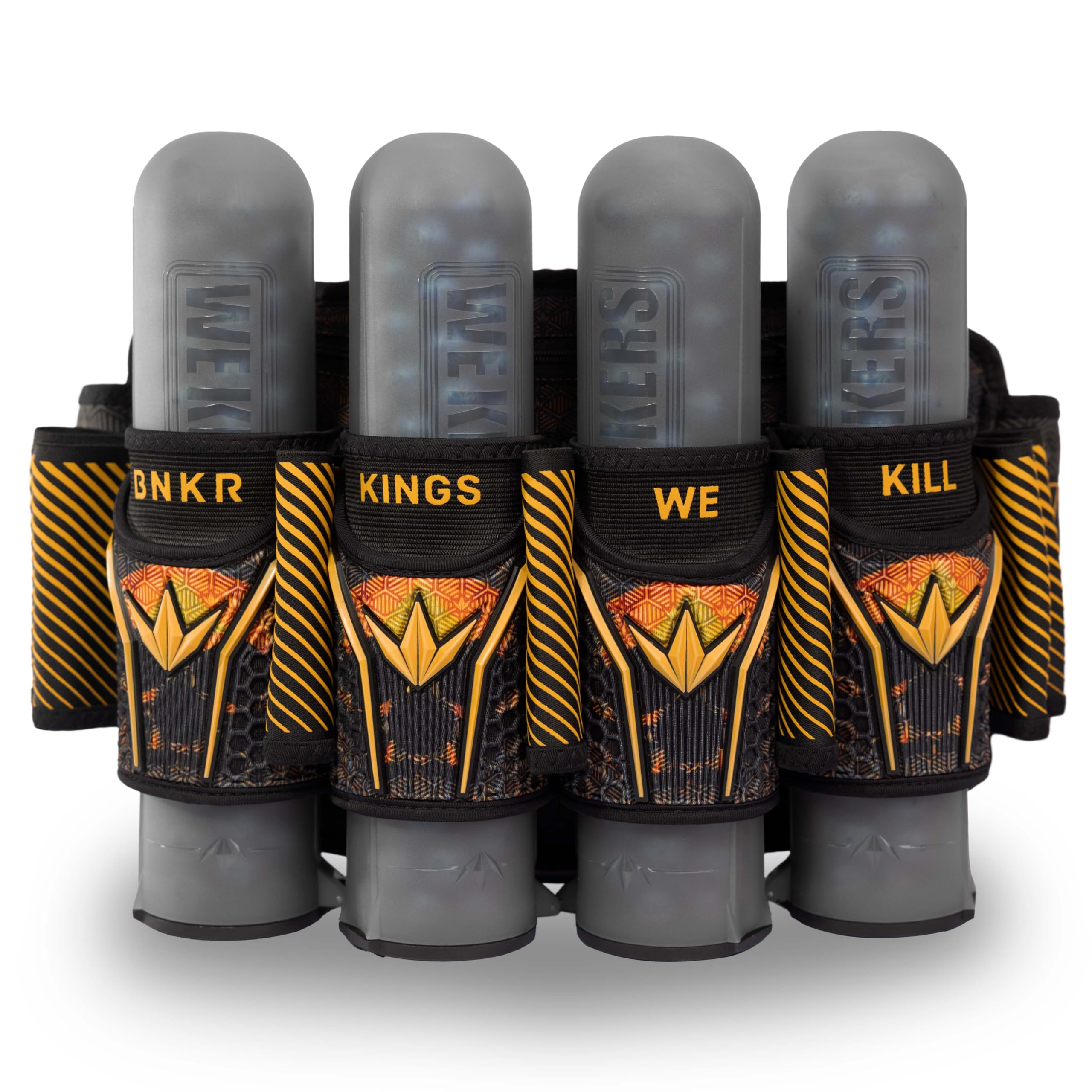 Bunkerkings Fly2 Skulls Paintball Pod Pack – Strapless Pack with 8 ESC Pods (4+7, Sunrise)