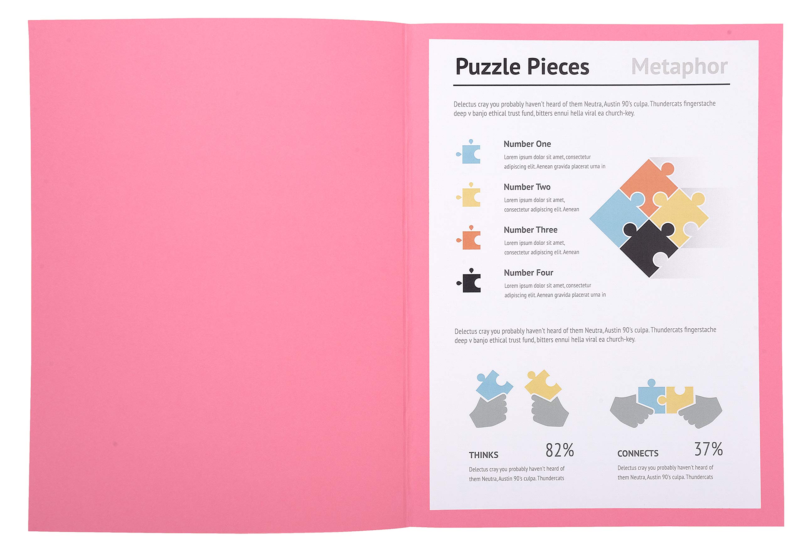 Exacompta 5 Packungen à 100 feste Mappen Super rosa