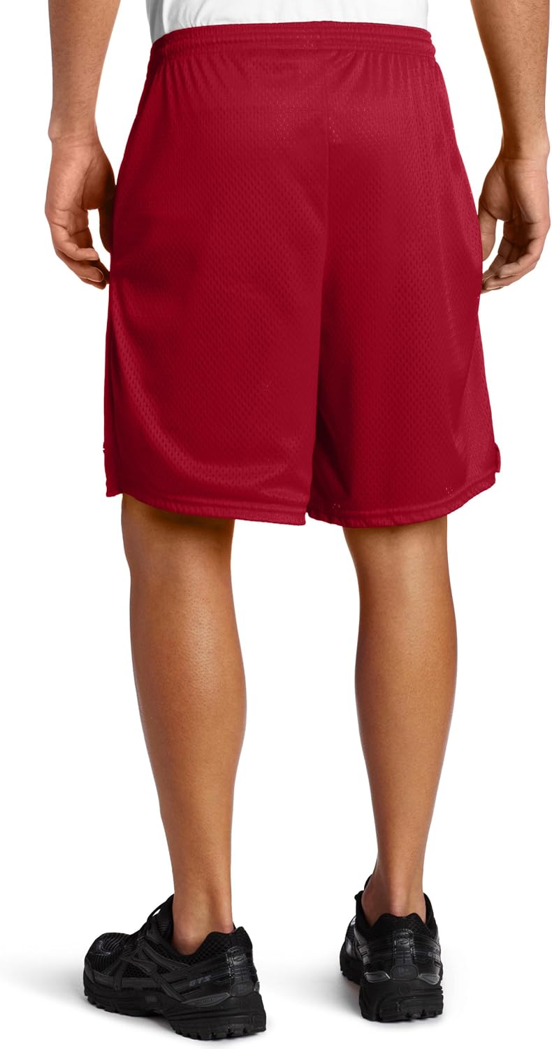 Champion Men's Big-Tall Mesh Short with Piping Medium Deep Garnet
