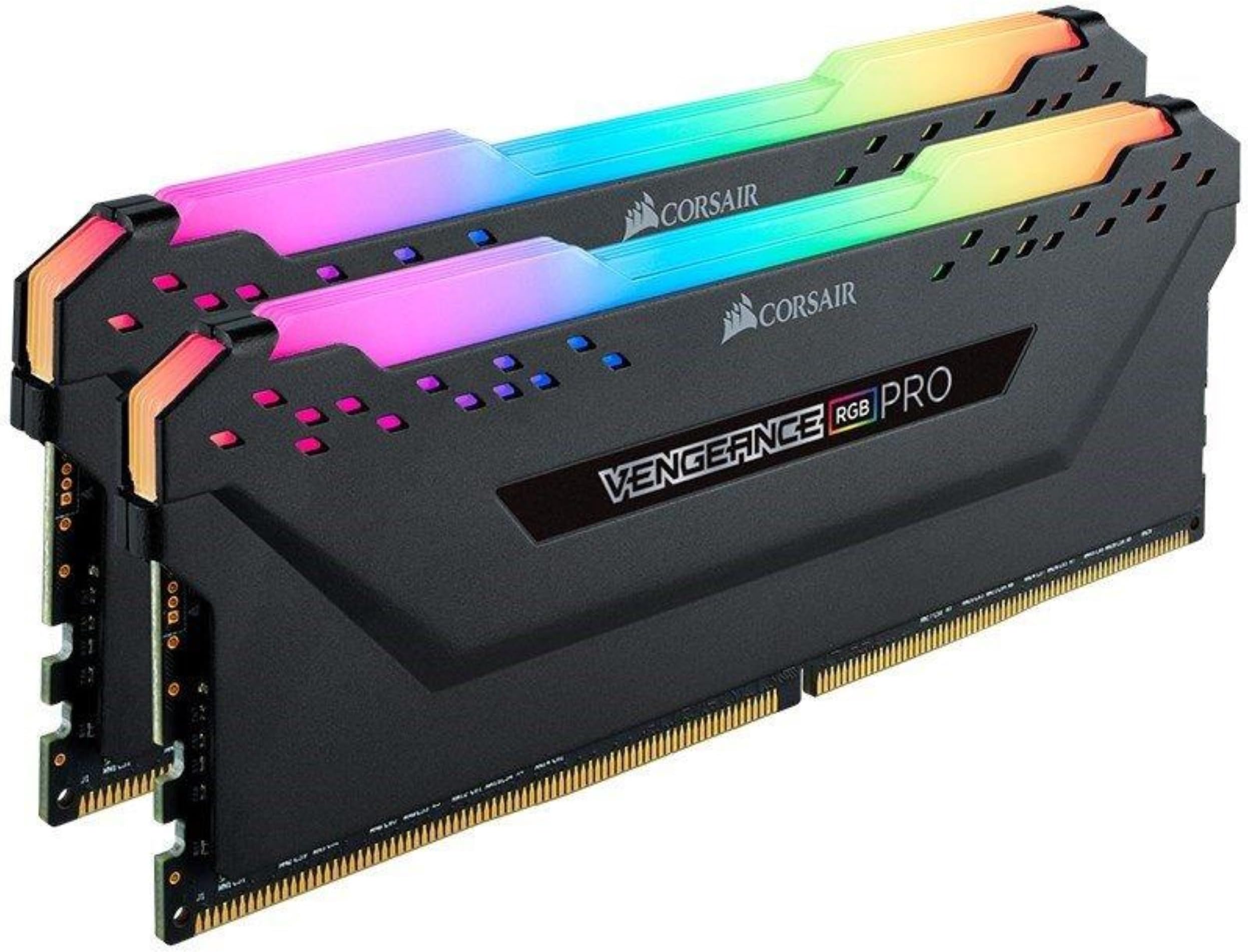 CORSAIR VENGEANCE RGB PRO 16GB (2x8GB) DDR4 2666 (PC4-21300) C16 1.2V - Black