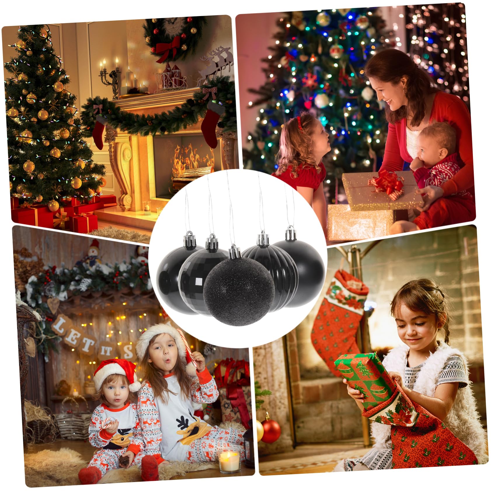 36stücke Weihnachtsbaum Hängekugeln Set Aus Weihnachtsbaum Hängeornament Hänge-Dekoration Für Zuhause