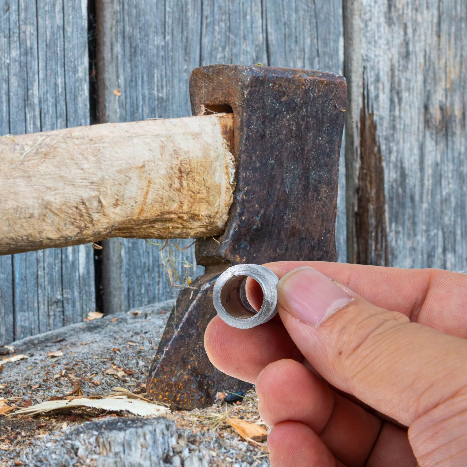 Happyyami Cunei rotondi a martello 25 pezzi di ferro ascia maniglia Installare cunei cunei per ascia bocca artiglio martello suggerimento bocca maniglia cuneo