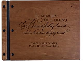 LifeSong Milestones Custom Funeral Guest Book 13.5