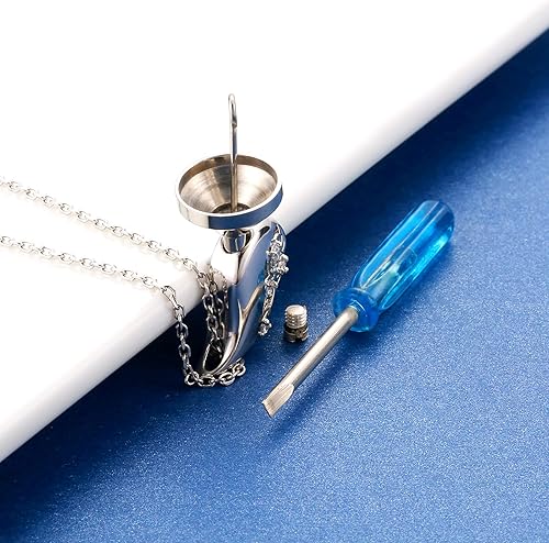 Miniatura 5 de Collar de urna de lágrima de plata de ley 925 para cenizas, árbol genealógico, recuerdo, cremación, joyería conmemorativa para mujeres, Plata