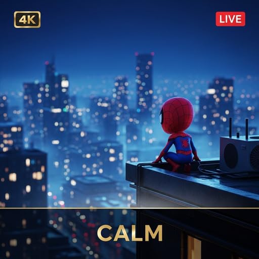 Spider-Man Night City steampunk: Neon Webscape – 4K Relaxing Urban Ambience for Fire TV \u0026 Tablets