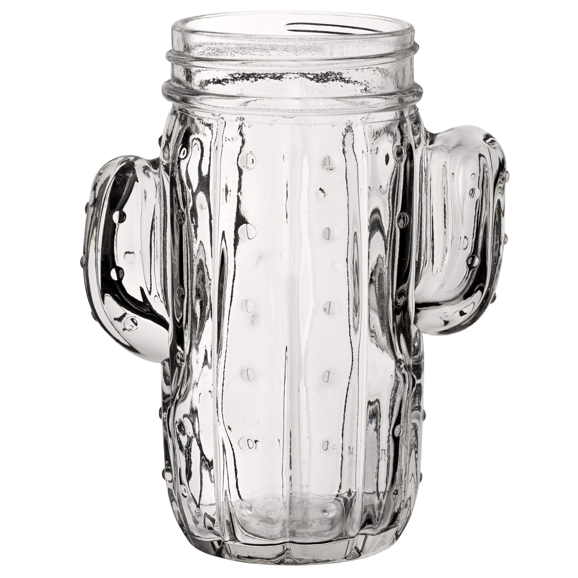 Utopia Cactus Jar 15.5oz / 410ml - Set of 6 - Mason Jars, Drinking Jars, Novelty Glasses, Glassware