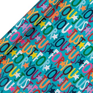 Glick Luxury Roll Wrap, Just For You Happy Birthday Wrapping Paper, Perfect for Gift Wrapping, Birthday Just For You Wrapping Paper, Wrapping Paper Birthday, 4M x 700MM