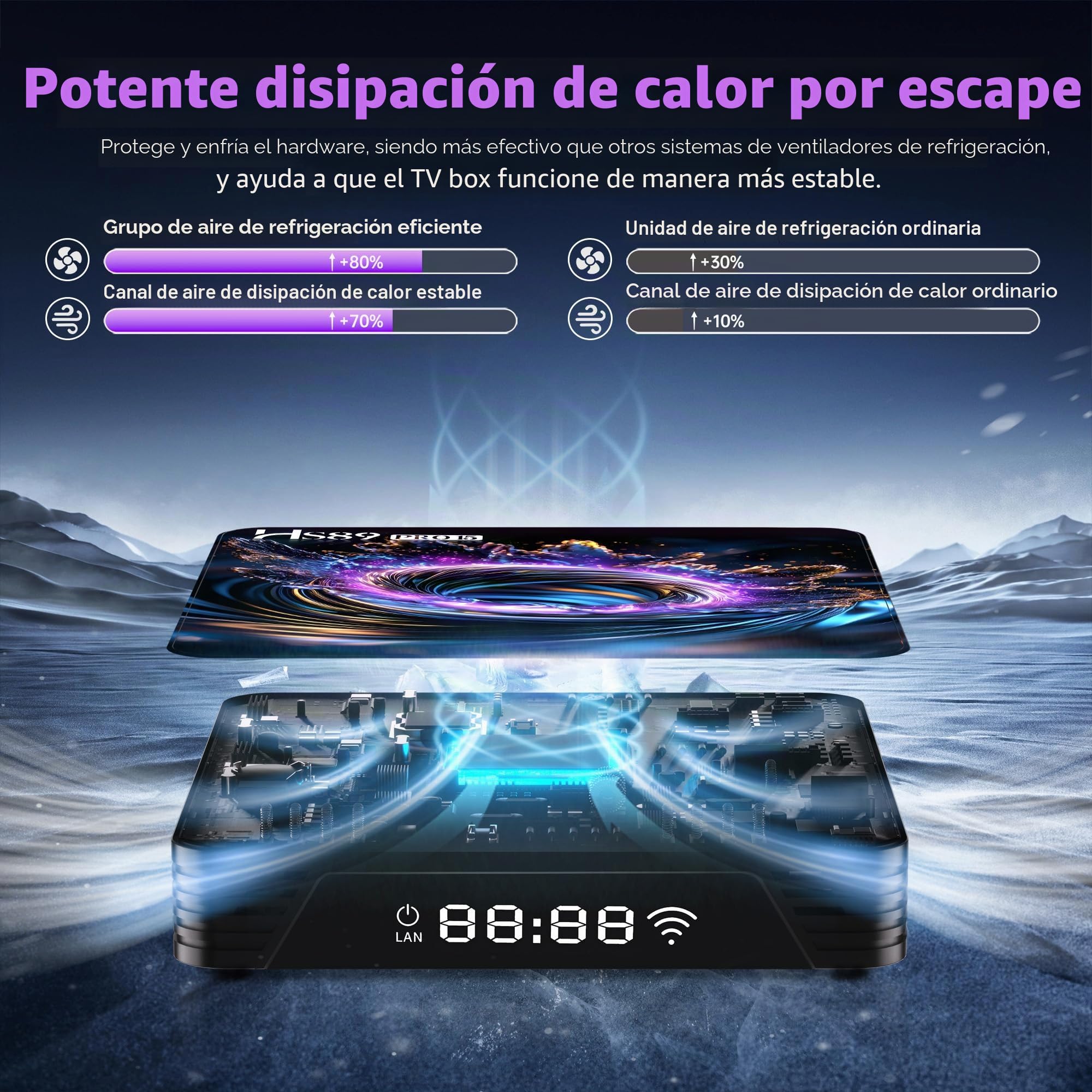 Android TV Box 14.0, 4GB RAM 32GB ROM RK3539 Quad-Core, Dual WiFi 6, 4K | Bluetooth 5.4,Android Box Supports 64GB Micro SD,Voice Remote,USB 2.0/USB 3.0, 10/100M Ethernet