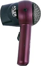 Adler Travel Hair Dryer, Small, Compact and Light, 1400W Motor, 2 Speed, Quiet, Maroon, AD 2247
