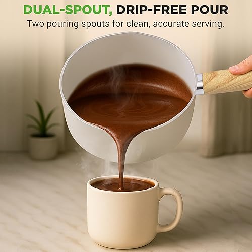 Miniatura 5 de NutriChef Juego de utensilios de cocina de cerámica antiadherente de 14 piezas, ollas y sartenes seguras para inducción con tapas de vidrio, asas de