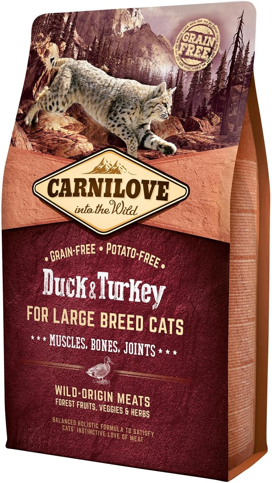 Duck & Turkey Large Breed Cat Food - 2kg
