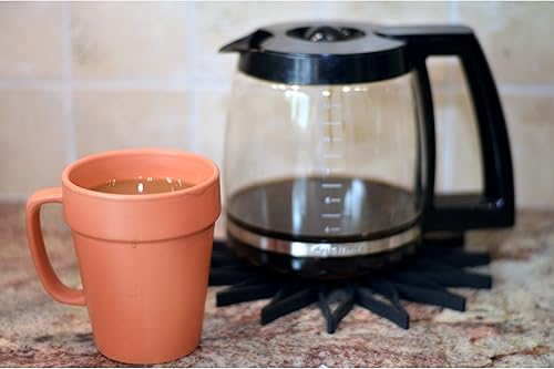 Miniatura 5 de Culver Taza de cerámica de 14 onzas, juego de 2 (color terracota)