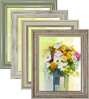 LUCKYLIFE Rustic Farmhouse 8x10 Picture Frames Set of 4 - Multi-Color for Wall or Tabletop Display