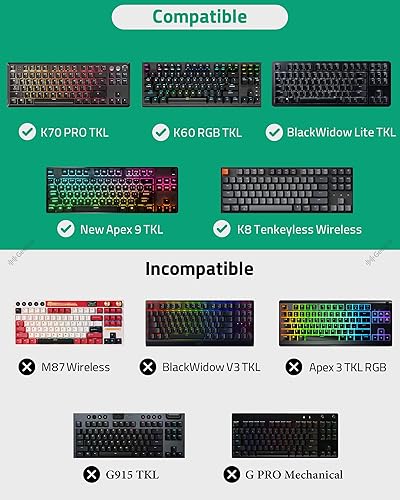 Miniatura 9 de Geekria Tenkeyless Funda de teclado rígida, bolsa de transporte de viaje para TKL 80% compacta 87 teclas, teclado mecánico para juegos, compatible