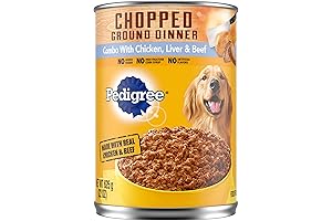 Pedigree Adult, Chopped Ground Dinner Combo with Chicken, Beef, Liver Flavors Dog Food
