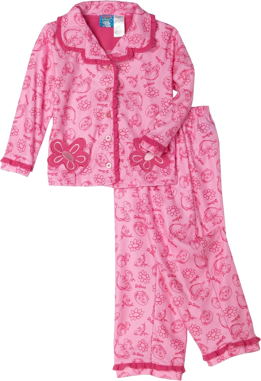 Amazon.com: Baby Togs Little Girls' Dr Seuss Pink Fish Pj Set: Pajama ...