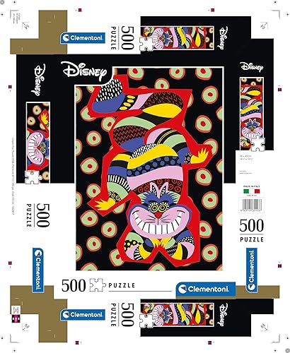 Miniatura 6 de Clementoni - 35123 - Puzzle Disney The Cheshire Cat - Rompecabezas de 500 piezas, hecho en Italia, rompecabezas para adultos