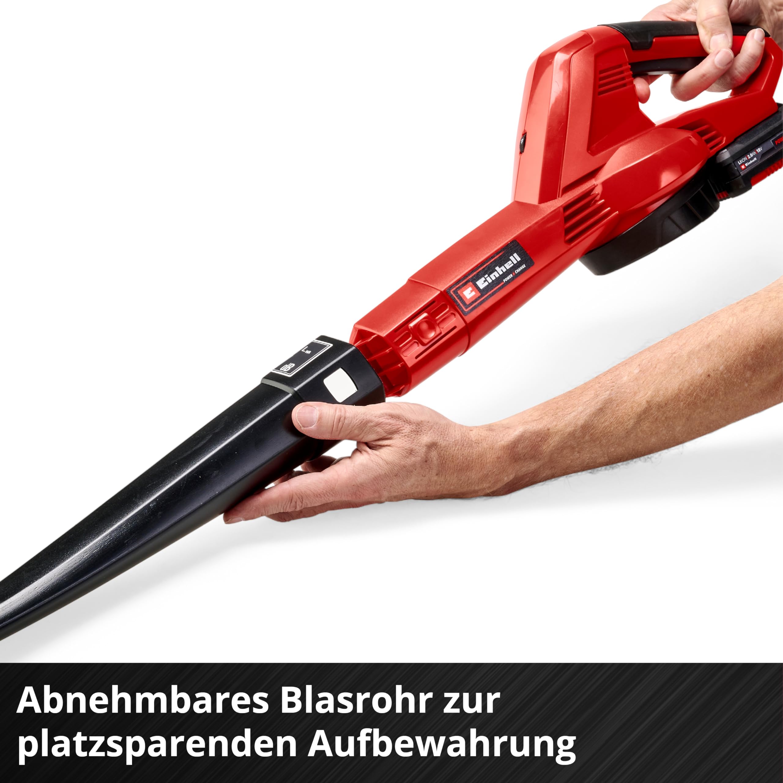Einhell Akku-Laubbläser GC-CL 18 Li E Kit Power X-Change (18 V, 210 km/h Luftgeschwindigkeit, Drehzahlregelung, Softgrip, inkl. 1x 2,0 Ah Akku und Ladegerät)
