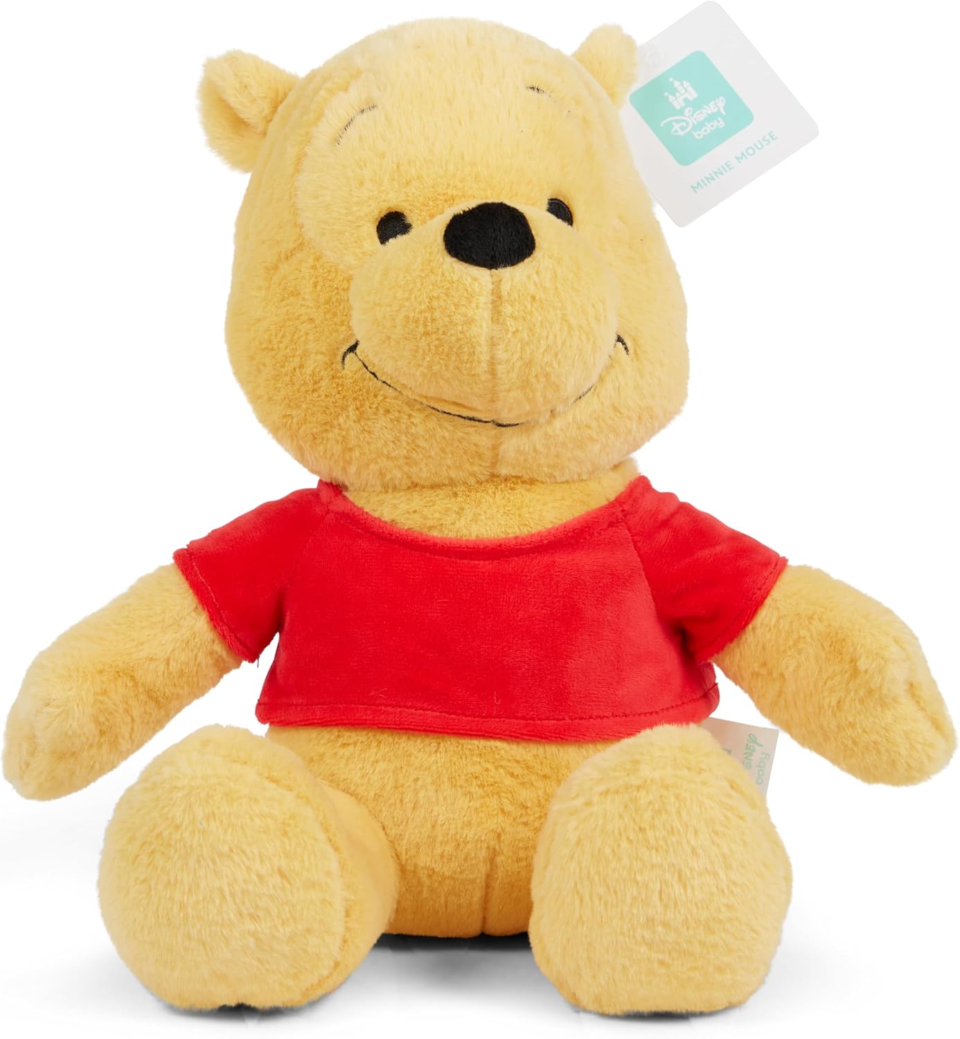 Disney Official Winnie The Pooh Soft Toy for Kids, Cuddly Character with Fuzzy Texture and Embroidered Details, Flexible Ears, Plushy Suitable for All Ages, Measures 21 Inches (15 inches Sitting)