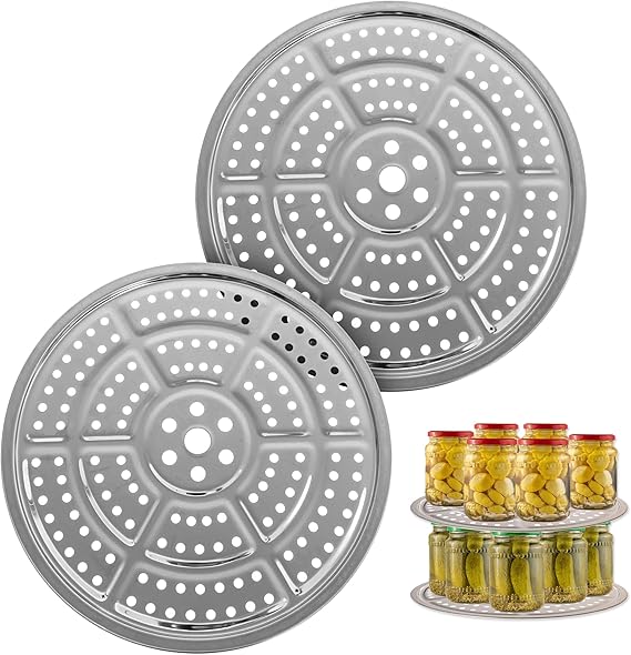 IMPRESA 2-Pack Canning Rack for Pressure Cooker - Stainless Steel - Compatible with Presto, All American Pressure Canner and More - 11 Inch (28cm Canners for Canning)