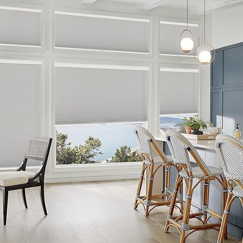 Miniatura 7 de Homebox Persianas celulares sin cordón, persianas para ventana para oficina en casa, con filtro de iluminación, oscurecimiento de habitación, color