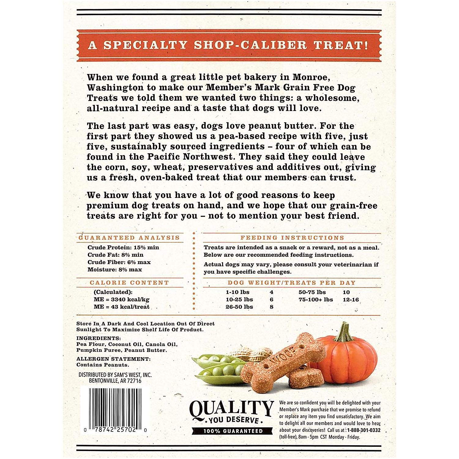 member's mark peanut butter dog treats