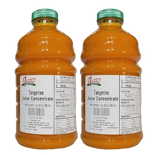 Nature Blessed Concentrado de jugo de mandarina 100 puro 2 cuartos de galón botellas de 232 onzas líquidas usos elaboración de vino casero