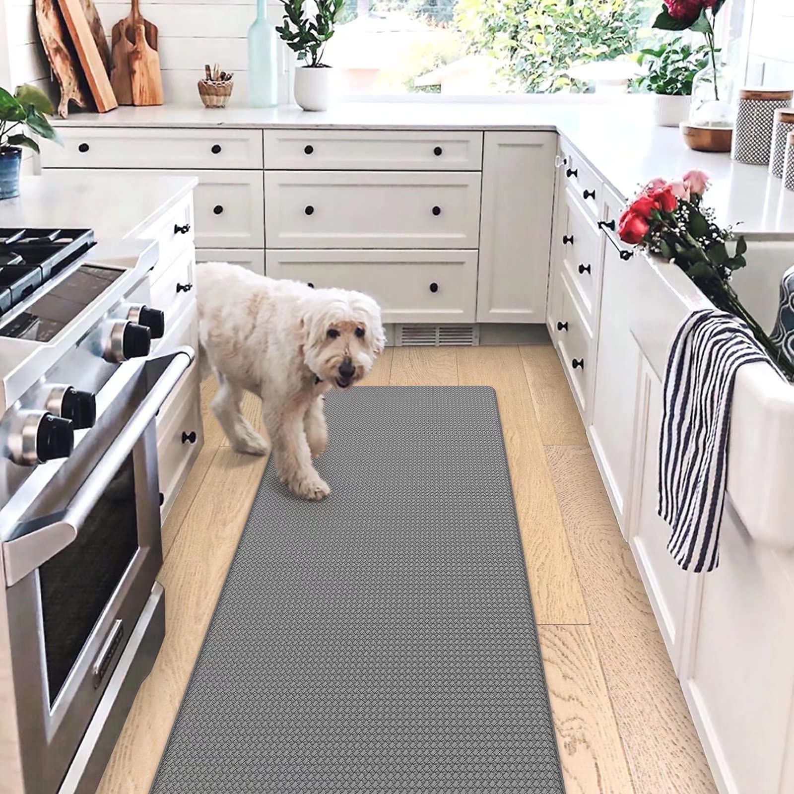 Oakeep Kitchen Mat Anti Fatigue Cushioned Mats for Floor Runner Rug ...