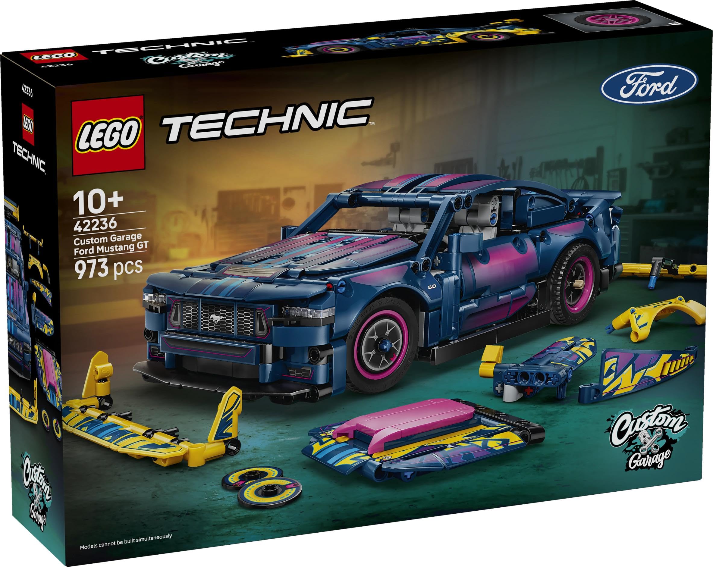 LEGO Technic Warsztat tuningowy: samochód Ford Mustang GT 42236 | Model samochodu, klocki konstrukcyjne Technic, prezent dla fana motoryzacji, zabawka dla 10-latka, 973 elementy