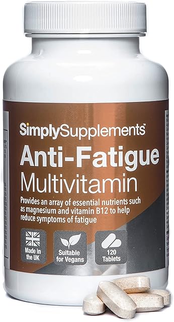 Anti-Fatigue Multivitamins | Vitamins for Tiredness & Energy | with Iron and B Vitamins | 120 Tablets | Vegan Friendly | Made in The UK