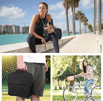 BAIGIO Camera Insert Bag Inner Case High-Capacity Shockproof and Water-resistant DSLR SLR Camera Inner Bag Foldable Protective Bag Inner Camera Organizer with Handle (Black 2)