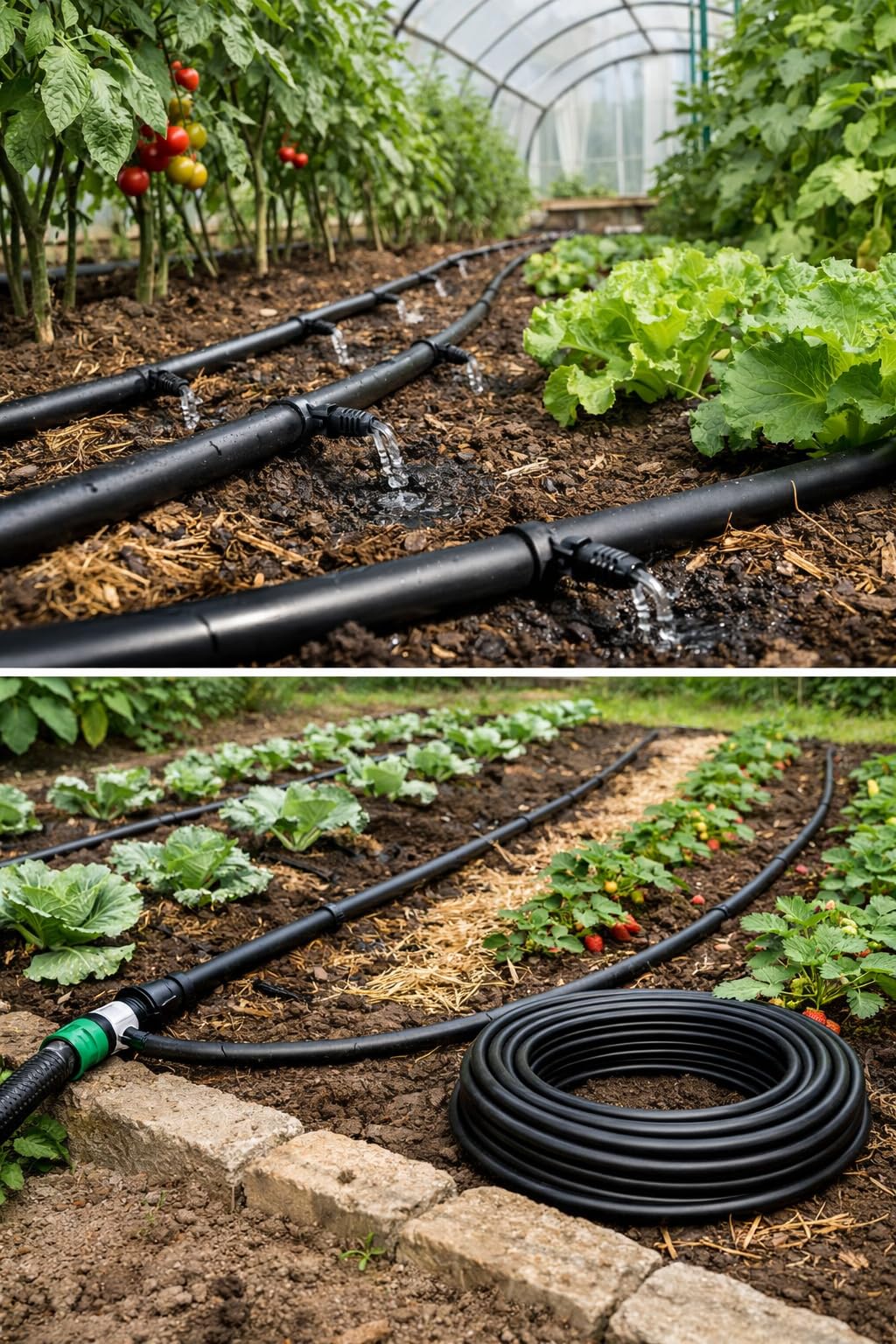 Tuyau goutte à goutte PEBD Ø16 mm – 100 m – Non percé sans goutteurs – PN6 bars – Micro-irrigation jardin serre