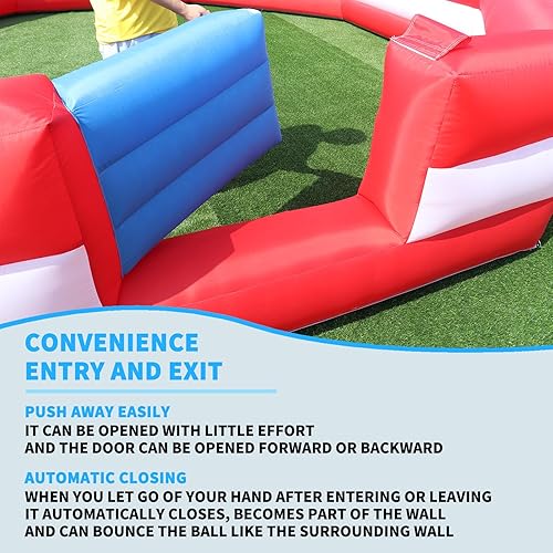 Miniatura 5 de Piscina de pelotas Gaga portátil de 15 pies con soplador de aire de 370 W, cancha inflable de GagaBall, juego para actividades escolares familiares