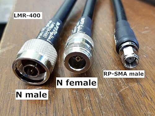 Miniatura 2 de MPD - Cable coaxial de RF con conectores N macho y RP-SMA macho para punto de conexión WiFi transmisores de radio antena 3 pies