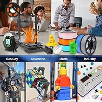 Vista 9 de SUNLU - Filamento PLA Plus 1.75mm Negro 1KG, Filamento para impresora 3D enrollado cuidadosamente 1.75mm, PLA+ 1000g, precisión dimensional de +