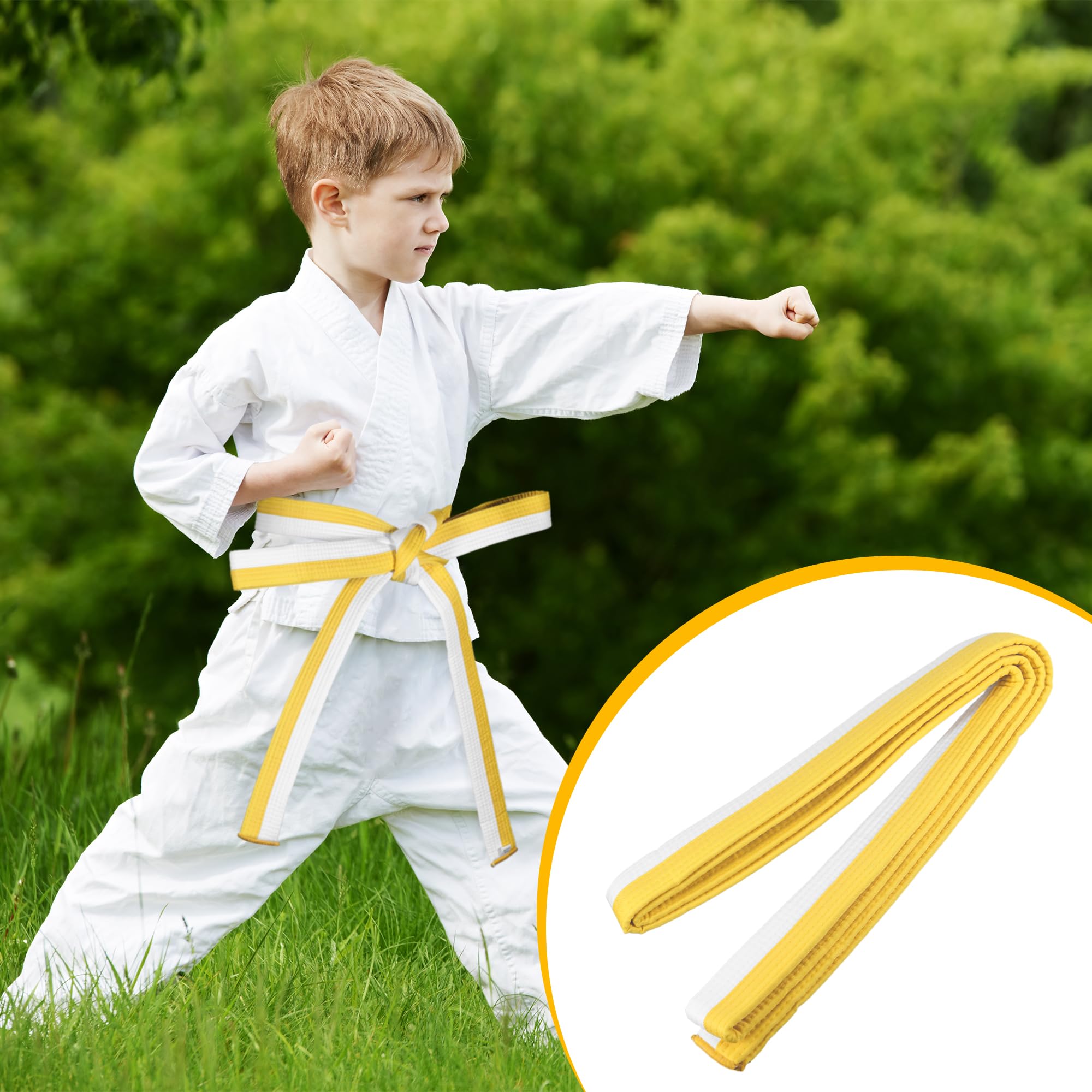 Judo Karate pasek do karate sztuki walki karate judo bawełna Taekwondo Belts profesjonalny pasek Aikido Karate Aikido pasek biały żółty dla dzieci i dorosłych pasek do sportów walki 260 cm