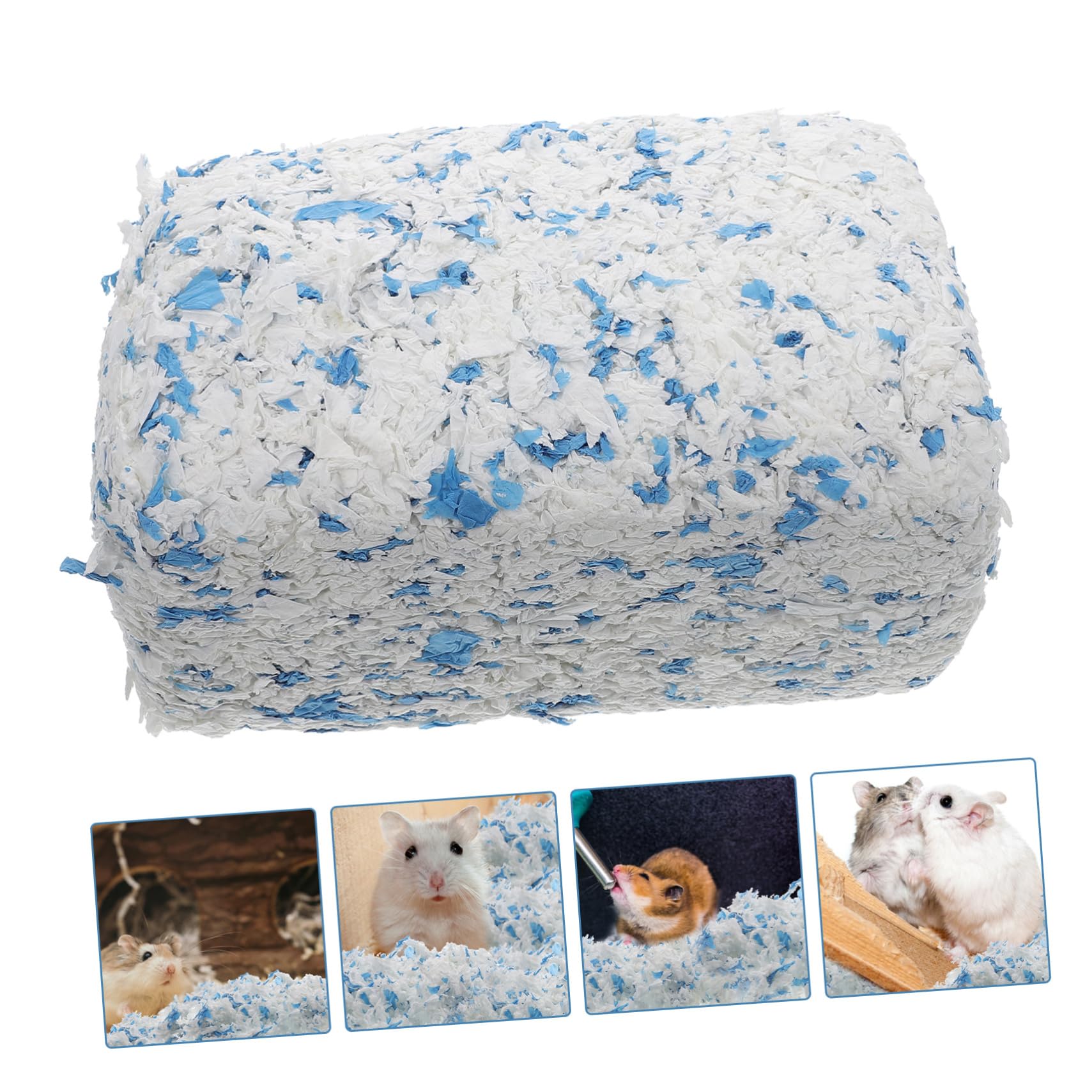 Haustiernest Papierstreu aus Papier 1 Beutel 450g Low Staub Flauschig für Kaninchen und Frettchen im Tierkäfig