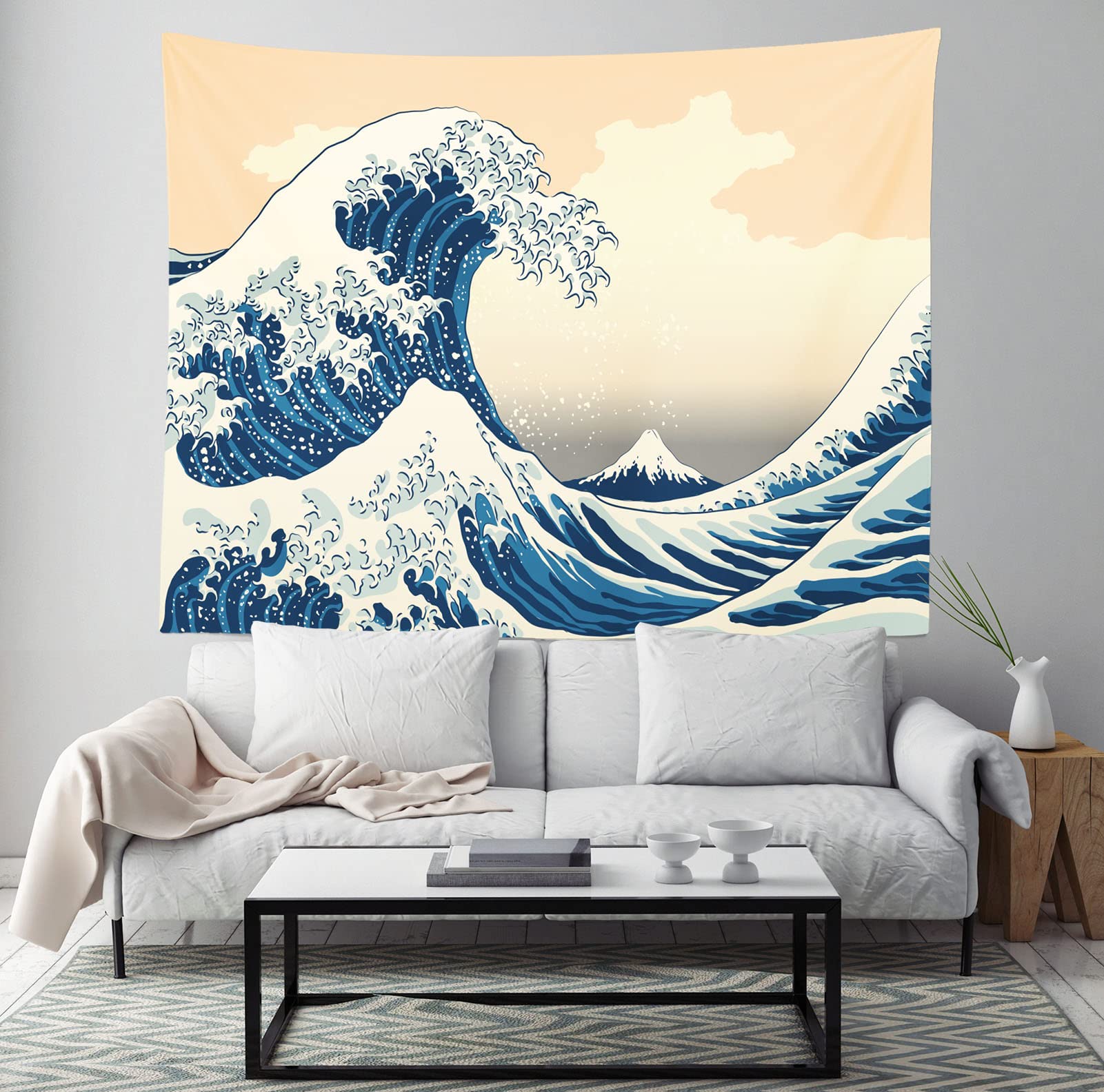CORFOTO 9x6ft Great Waves Backdrop Japan Kanagawa Painting Wall