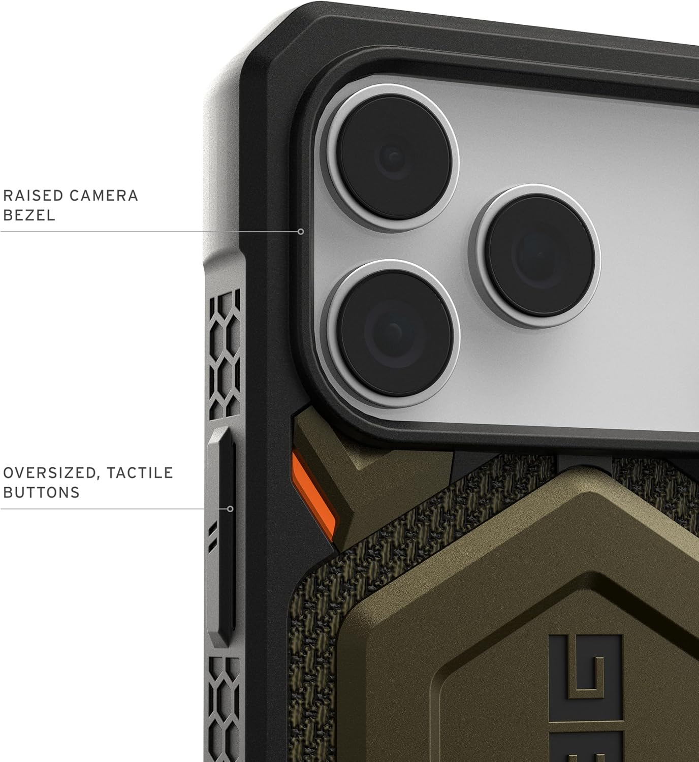 URBAN ARMOR GEAR UAG Designed for iPhone 17 Pro Max Case Monarch Pro - Compatible with MagSafe Military Grade Protective Cover, Kevlar Element Green - Image 5