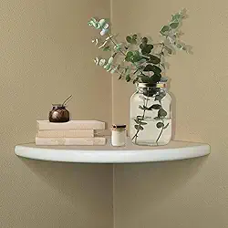 Prateleira de Canto de Parede Colorido em Mdf Laqueado Cor:BRANCO;Tamanho:30X30 CM