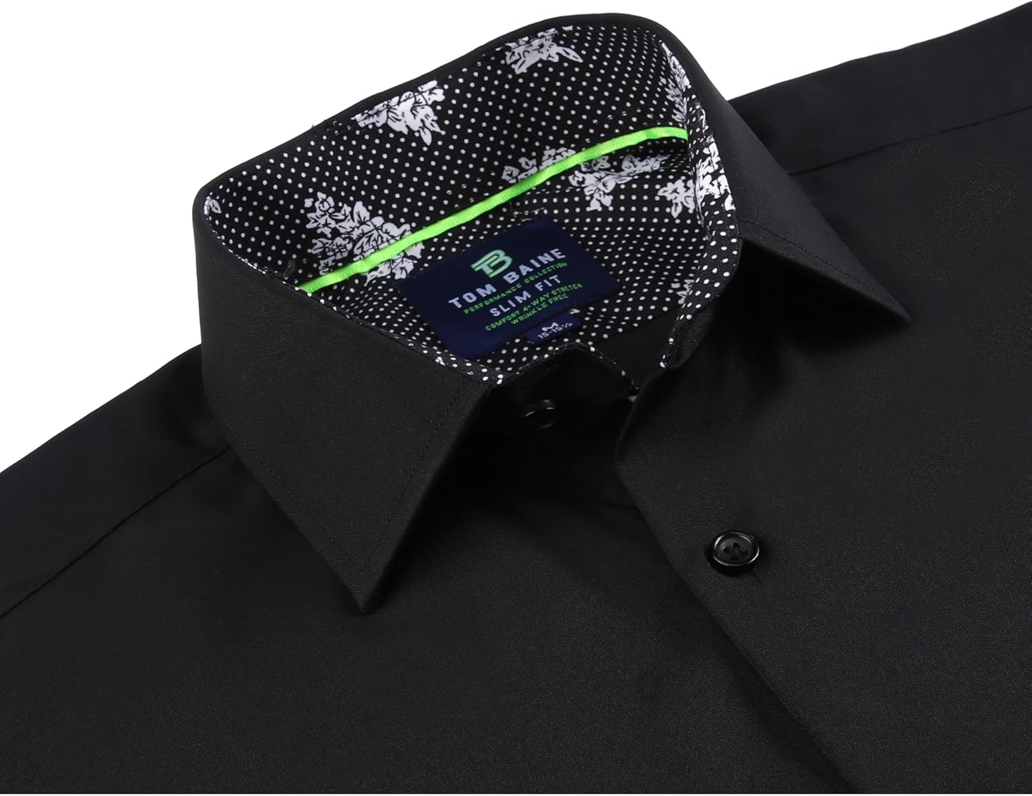 Tom Baine Men's Dress Shirts Performance Long Sleeve Button Down Shirts Solid Slim Fit Formal Shirts - Image 5