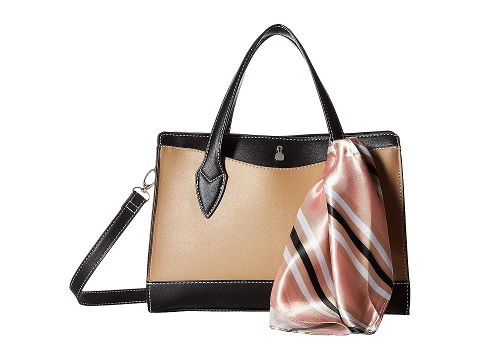 

London Fog Lucy Satchel (Buff) Satchel Handbags
