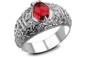 Satanic Cross Garnet Ring: A Talisman of Darkness