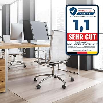 KARAT Neo - Esterilla Protectora de Suelo Parquet, Alfombra Protectora de Suelos Duros (90 x 120 cm), Color Transparente